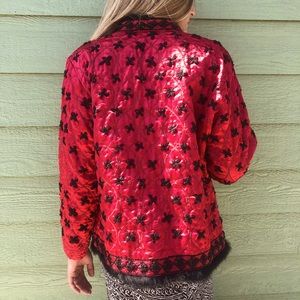 Mirasol black and red quilted jacket